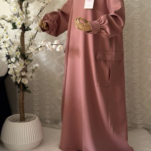 abaya fille rose lybass banaati