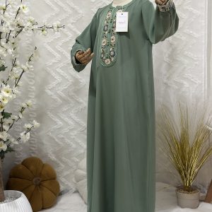 caftan vert fille lybass banaati