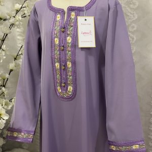 caftan mauve lybass banaati - fille